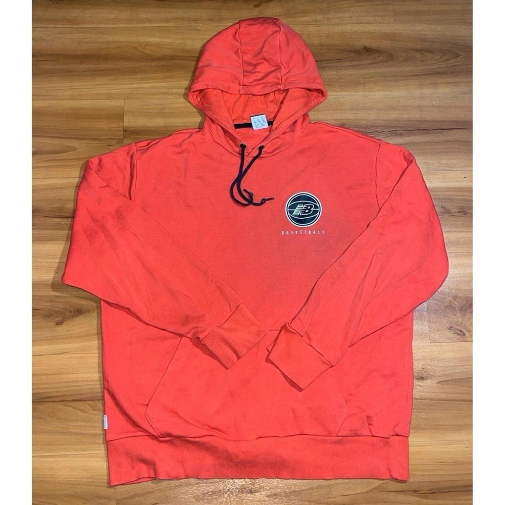 Mens News Balance Basketball Drawstring Sweatshirt Pullover Hoodie